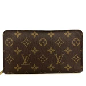 Authentic Louis Vuitton LV Monogram Porte Monnaie Zip Around Long Wallet